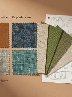 Sustainable fabric swatches for casual wear