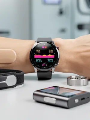 Futuristic smartwatch and advanced health tracking accessories for 2026