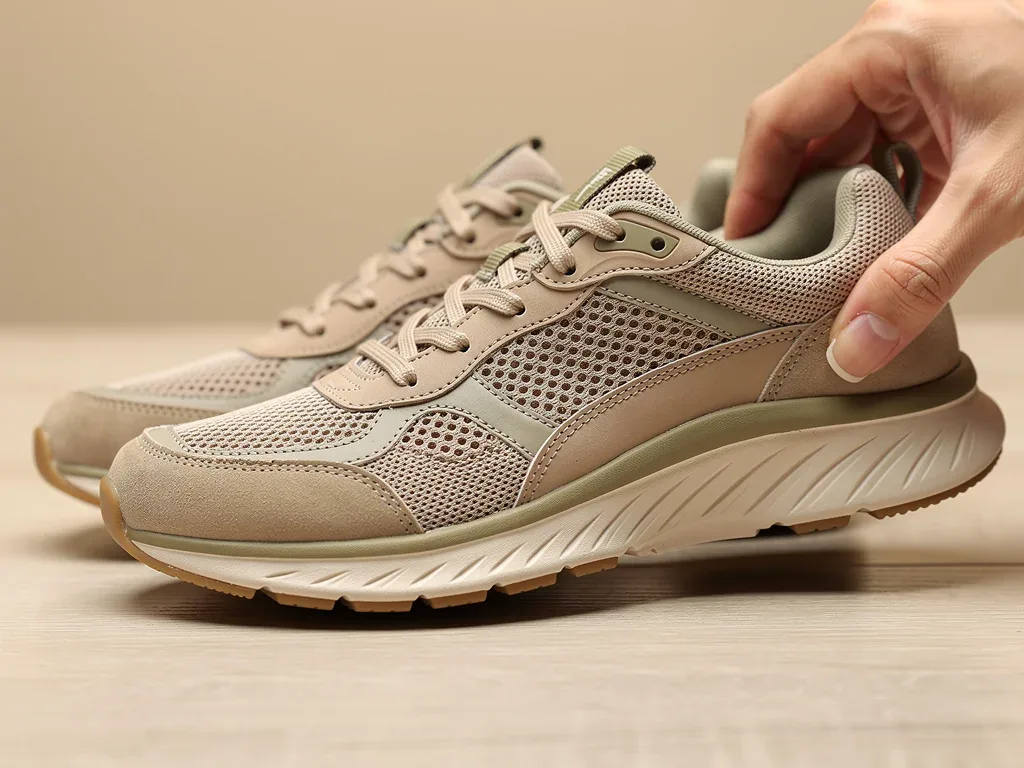 Ergonomic casual sneakers with breathable mesh and cushioned sole
