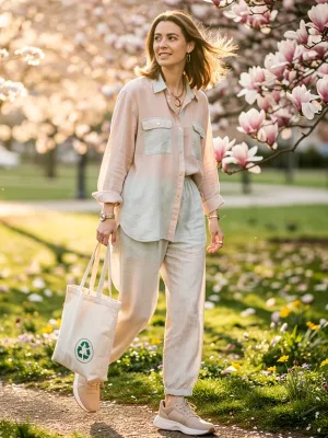 Effortless spring 2026 casual style with modern sustainable clothing