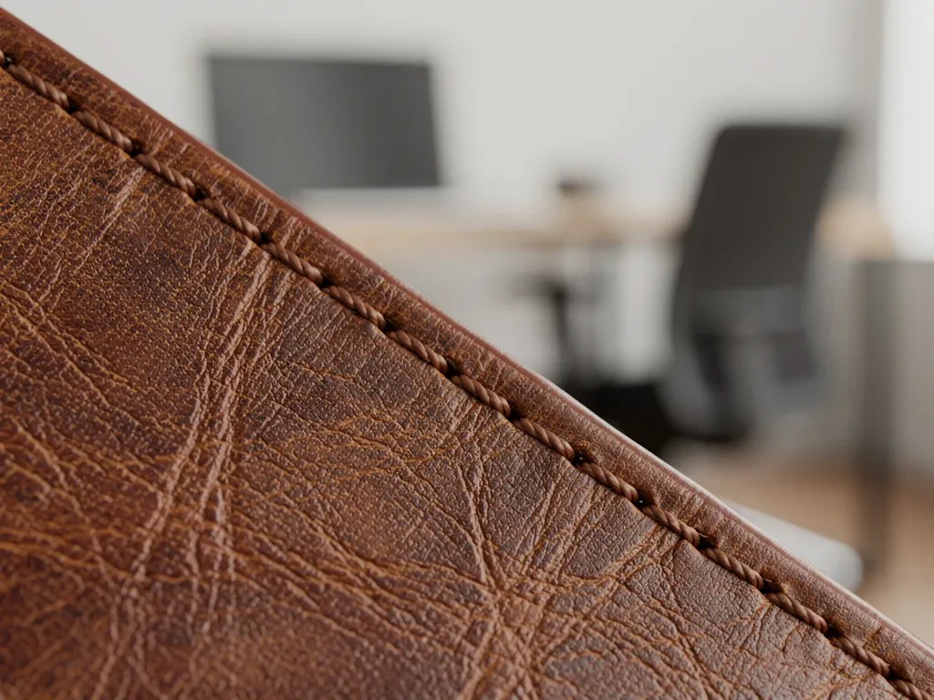 Close-up of premium wallet craftsmanship and durable stitching