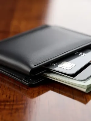 Elegant leather wallet symbolizing smart financial investment