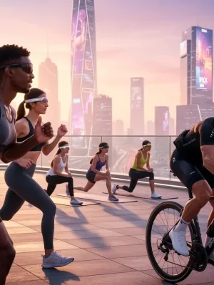Athletes wearing innovative 2026 headband accessories during various active lifestyle activities.