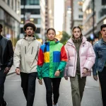 2026 Casual Jacket Releases: Style and Functionality Compared Diverse models showcasing the latest 2026 casual jacket releases in an urban environment, highlighting style and functional design.