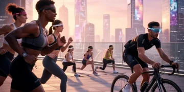Athletes wearing innovative 2026 headband accessories during various active lifestyle activities.