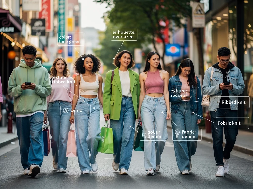 Consumers showcasing casual fashion trends influenced by AI predictions