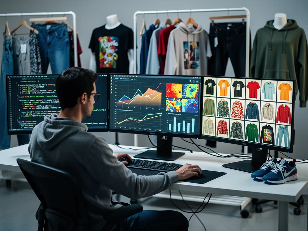 Data scientist working on AI fashion trend analysis