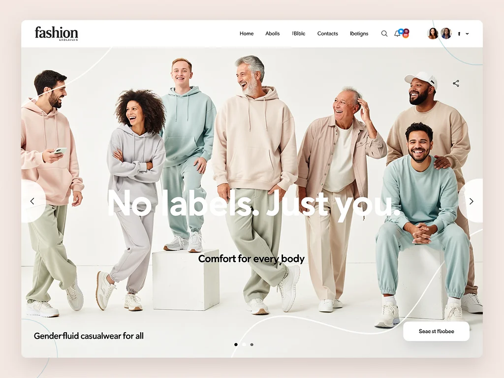 Digital marketing campaign for gender-fluid casual wear