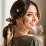Woman with elegant hair accessories for a polished everyday look