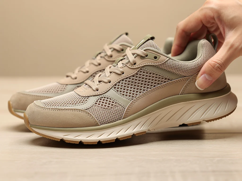 Ergonomic casual sneakers with breathable mesh and cushioned sole