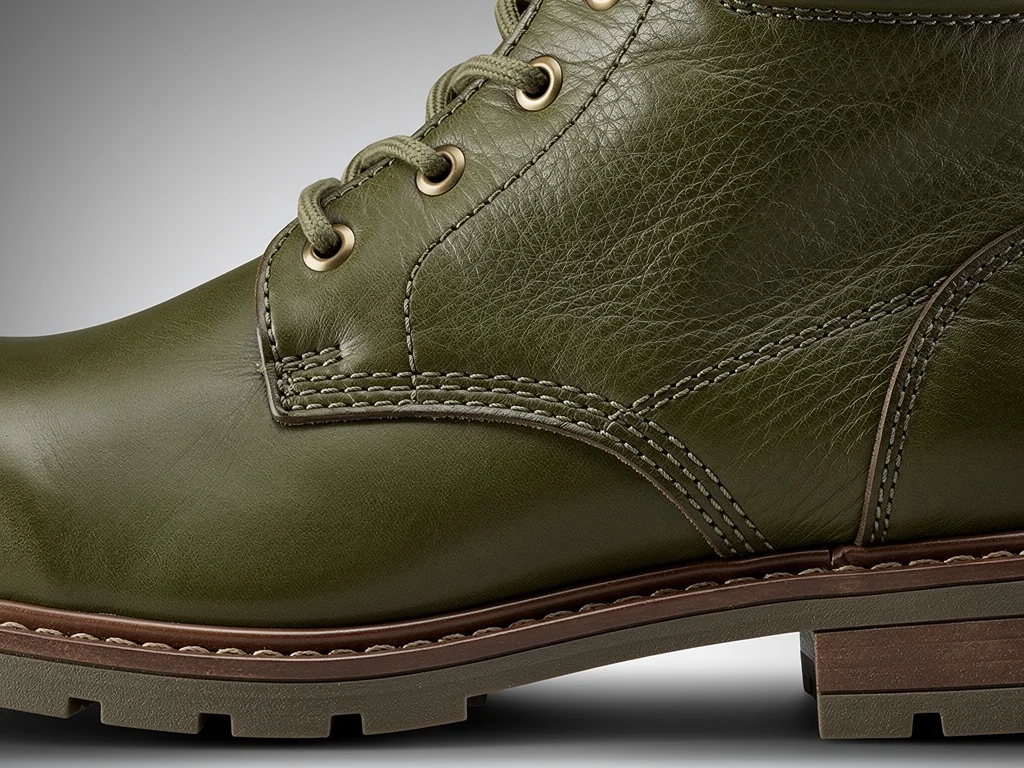 Premium leather and weather-resistant stitching on a casual boot