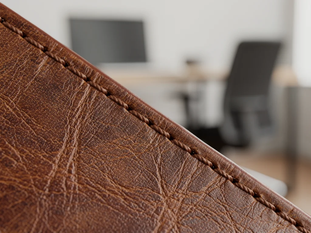 Close-up of premium wallet craftsmanship and durable stitching