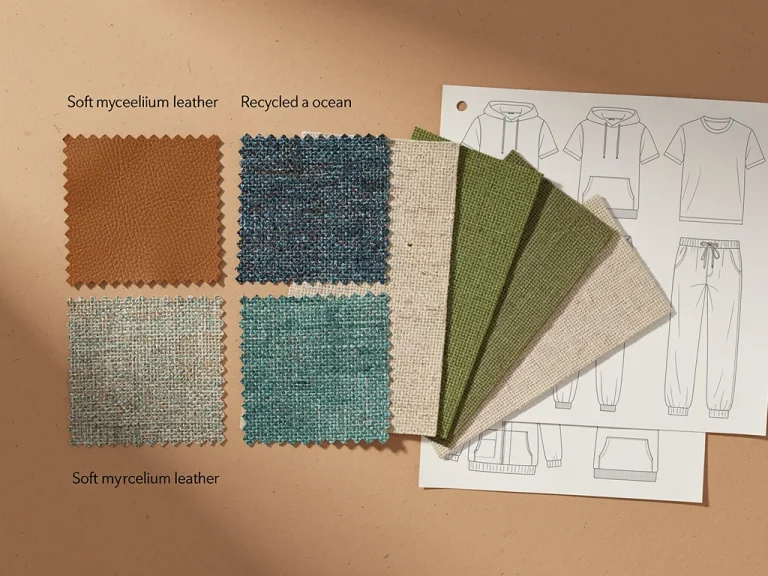 Sustainable fabric swatches for casual wear