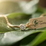 Sustainable Jewelry Accessories: New Eco-Certifications for 2026 Delicate necklace with lab-grown diamond and recycled gold, eco-certified