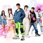 Diverse young people displaying various casual micro-trends influenced by TikTok, vibrant and modern.